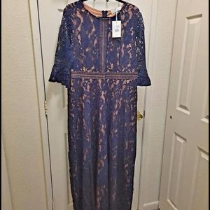 New with tags. Beautiful navy blue lace dress